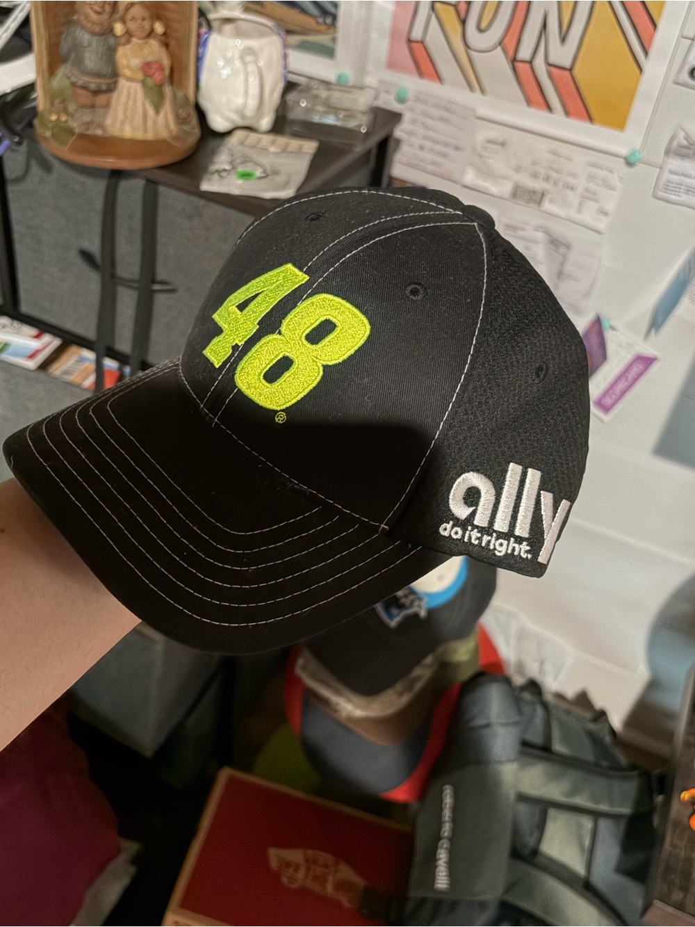 Black Hat with Neon Green '48' Logo